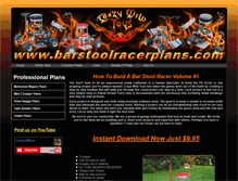 Tablet Screenshot of barstoolracerplans.com